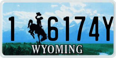WY license plate 16174Y