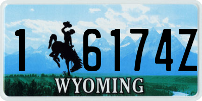 WY license plate 16174Z