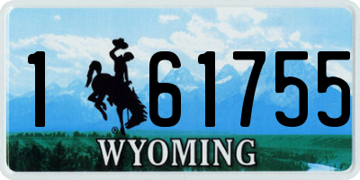 WY license plate 161755