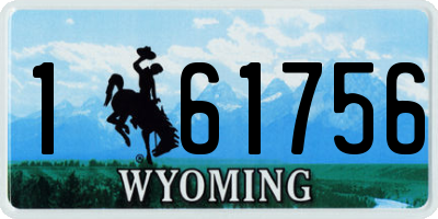 WY license plate 161756