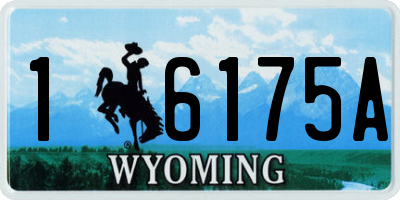 WY license plate 16175A