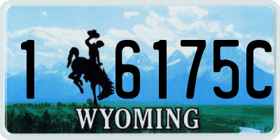 WY license plate 16175C