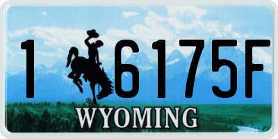 WY license plate 16175F
