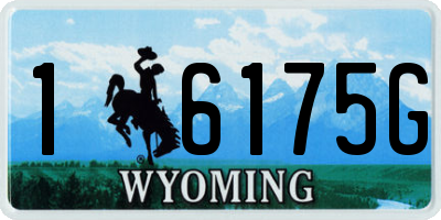 WY license plate 16175G