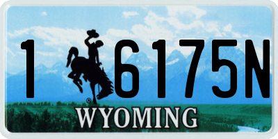 WY license plate 16175N