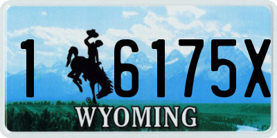 WY license plate 16175X