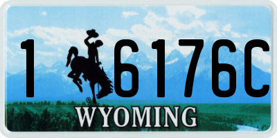 WY license plate 16176C