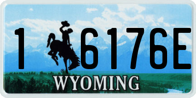 WY license plate 16176E