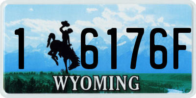 WY license plate 16176F