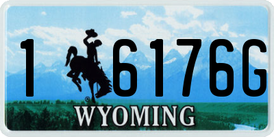 WY license plate 16176G