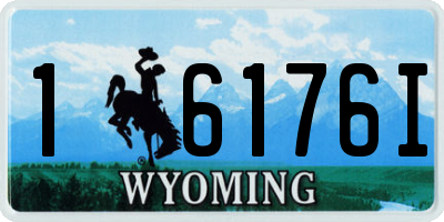 WY license plate 16176I
