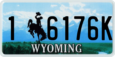 WY license plate 16176K