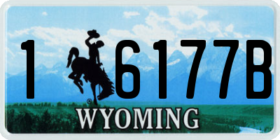 WY license plate 16177B