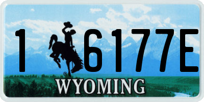 WY license plate 16177E