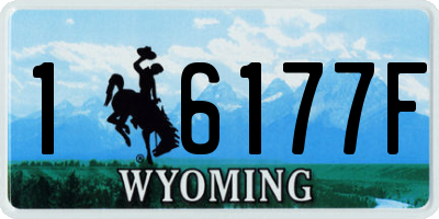 WY license plate 16177F