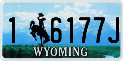 WY license plate 16177J