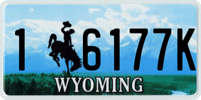 WY license plate 16177K