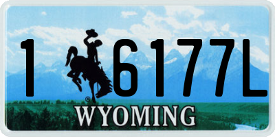 WY license plate 16177L