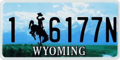 WY license plate 16177N