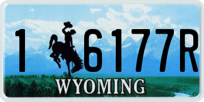 WY license plate 16177R