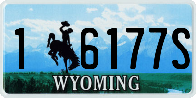 WY license plate 16177S