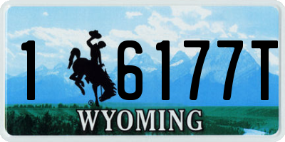 WY license plate 16177T