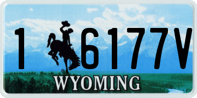 WY license plate 16177V