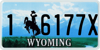 WY license plate 16177X