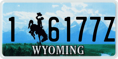WY license plate 16177Z