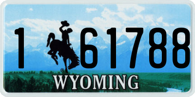 WY license plate 161788