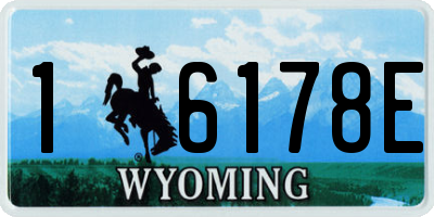 WY license plate 16178E