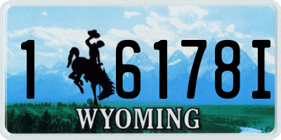WY license plate 16178I