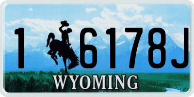 WY license plate 16178J