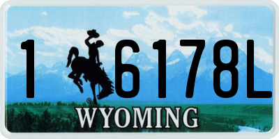 WY license plate 16178L