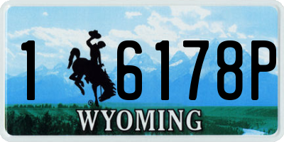 WY license plate 16178P