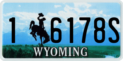 WY license plate 16178S
