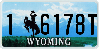 WY license plate 16178T