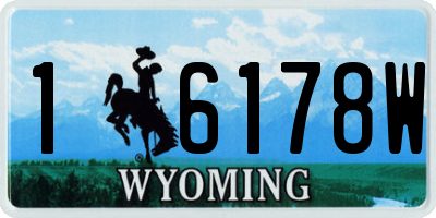 WY license plate 16178W