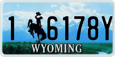 WY license plate 16178Y