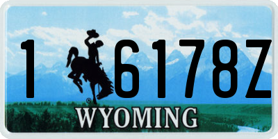 WY license plate 16178Z