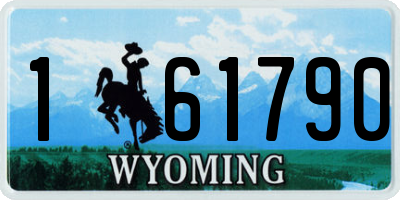 WY license plate 161790