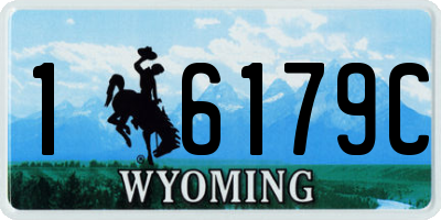 WY license plate 16179C