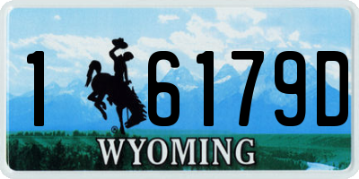 WY license plate 16179D