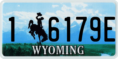 WY license plate 16179E