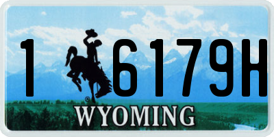 WY license plate 16179H