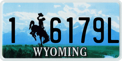 WY license plate 16179L