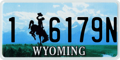 WY license plate 16179N