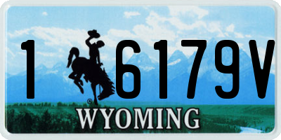 WY license plate 16179V