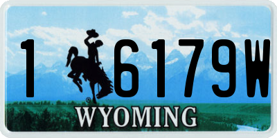 WY license plate 16179W