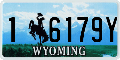 WY license plate 16179Y